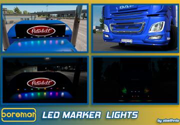 Boreman LED Marker Lights version 1.9 for Euro Truck Simulator 2 (v1.42.x, 1.43.x)
