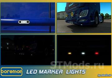 Boreman LED Marker Lights version 1.9.4 for Euro Truck Simulator 2 (v1.46.x, 1.47.x)