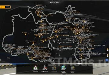 Brazil North Map version 4.3 for Euro Truck Simulator 2 (v1.48.5.x, 1.49.x)
