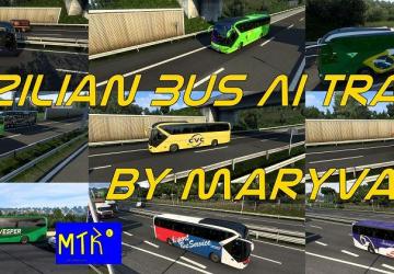 Brazilian Bus Ai Traffic version 1.0 for Euro Truck Simulator 2 (v1.47.x)