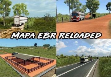 Map Brazilian roads EBR version 1.8.3 for Euro Truck Simulator 2 (v1.42.x, 1.43.x)