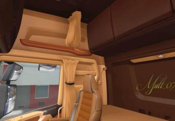 Brown & Alcantara Interior for Scania 2016 v1.0 for Euro Truck Simulator 2 (v1.38.x)