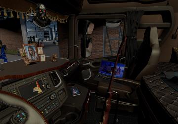 Brown Interior for Scania S&R 2016 version 0.9 for Euro Truck Simulator 2 (v1.39.x, - 1.41.x)