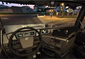 Brown Interior for Volvo FH16 2012 version 1.0 for Euro Truck Simulator 2 (v1.40.x, 1.41.x)