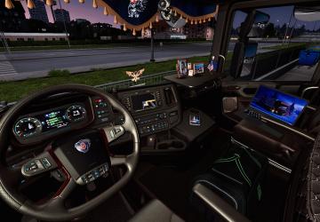 «Brown Interior Scania S&R 2016 Pack» version 1.0 for Euro Truck Simulator 2 (v1.36.x, - 1.39.x)