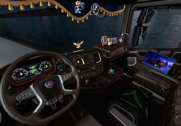 «Brown Interior Scania S&R 2016 Pack» version 1.0 for Euro Truck Simulator 2 (v1.36.x, - 1.39.x)