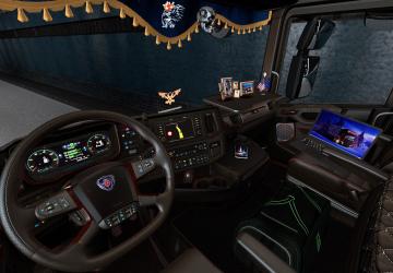 «Brown Interior Scania S&R 2016 Pack» version 1.0 for Euro Truck Simulator 2 (v1.36.x, - 1.39.x)