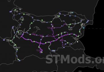 Map Bulgaria in Focus version 1.31 for Euro Truck Simulator 2 (v1.54.x)