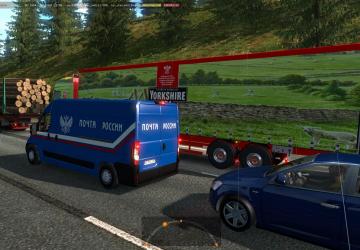 Car Fiat Ducato Russian Post version 1.0 for Euro Truck Simulator 2 (v1.32.x, - 1.34.x)