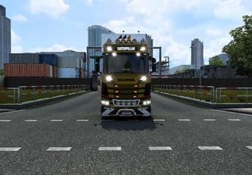 CAT Scania 8x4 version 1.0 for Euro Truck Simulator 2 (v1.43)