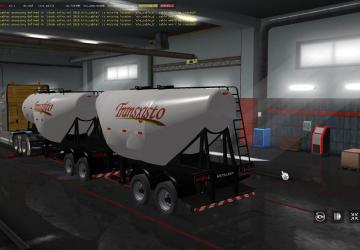 Cement Trailer Bitrem Cebolao version 1.1 for Euro Truck Simulator 2 (v1.44.x, 1.45.x)