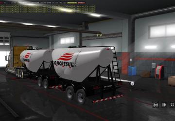 Cement Trailer Bitrem Cebolao version 1.1 for Euro Truck Simulator 2 (v1.44.x, 1.45.x)