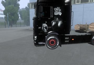 Black Skin for DAF XF Euro 6 version 1.0 for Euro Truck Simulator 2 (v1.43.x)