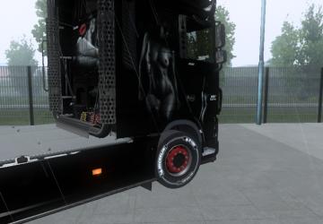 Black Skin for DAF XF Euro 6 version 1.0 for Euro Truck Simulator 2 (v1.43.x)