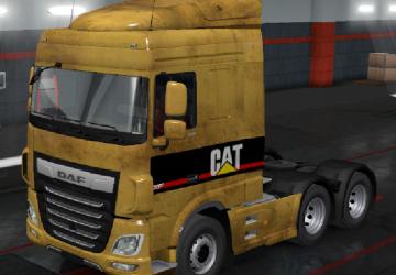 Caterpillar Skin for DAF Euro 6 version 1.0 for Euro Truck Simulator 2 (v1.14.x, - 1.39.x)