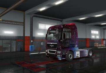 Cosmos Skin for MAN TGX version 1.0 for Euro Truck Simulator 2 (v1.35.x, 1.36.x)