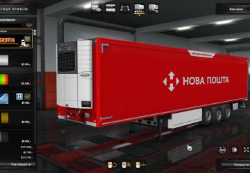 Nova Poshta Skin for Krone (Profiliner, Dryliner, Coolliner) v1.0 for Euro Truck Simulator 2 (v1.35.x, - 1.37.x)