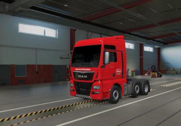TK MVideo Skin for MAN TGX and Krone Dryliner v1.0 for Euro Truck Simulator 2 (v1.36.x, - 1.41.x)