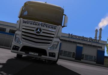 WestukrTrans Skin for Mercedes MP4 version 1.0 for Euro Truck Simulator 2 (v1.31.x, - 1.43.x)