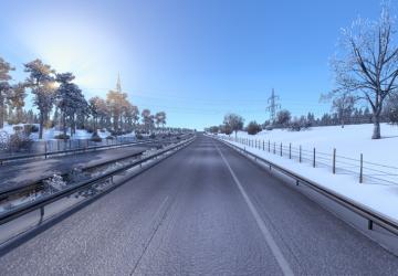 Clean Roads For Frosty Winter Mod version 1.0 for Euro Truck Simulator 2 (v1.43.x)