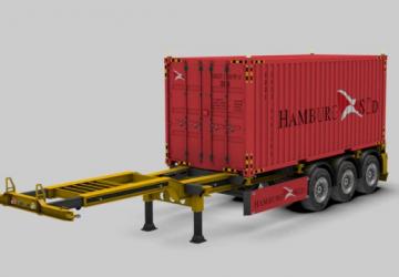 Container G1 Pack Gooseneck version 1.0 for Euro Truck Simulator 2 (v1.40.x, 1.41.x)