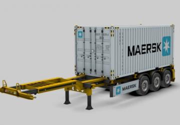 Container G1 Pack Gooseneck version 1.0 for Euro Truck Simulator 2 (v1.40.x, 1.41.x)