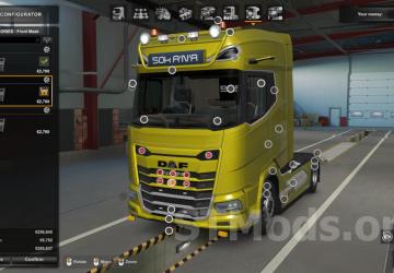 DAF 2021 Accessory Tuning Slots version 2.0.1 for Euro Truck Simulator 2 (v1.47.x)
