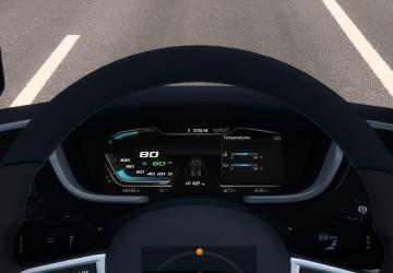 DAF 2021 Improved Dashboard version 1.1 for Euro Truck Simulator 2 (v1.48.x)