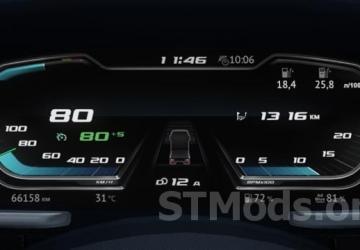 DAF 2021 Improved Dashboard version 1.2 for Euro Truck Simulator 2 (v1.48.x, 1.49.x)