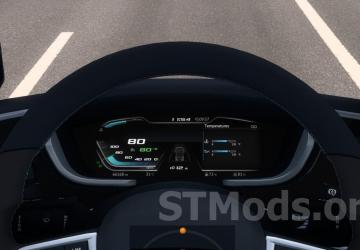 DAF 2021 Improved Dashboard version 1.4 for Euro Truck Simulator 2 (v1.51.x, - 1.54.x)