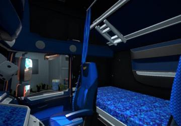 DAF Blue Pluche Interior version 1.0 for Euro Truck Simulator 2 (v1.37.x, 1.38.x)