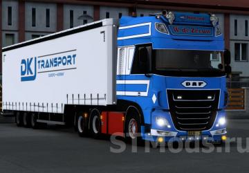 DAF XF 116 + Trailer William de Seeland version 1.1 for Euro Truck Simulator 2 (v1.47.x)