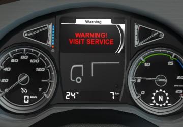 Daf XF Euro 6 more readable dashboard version 1.4 for Euro Truck Simulator 2 (v1.36.x, - 1.38.x)