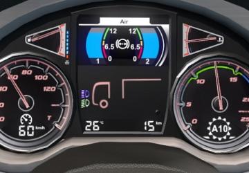 Daf XF Euro 6 more readable dashboard version 1.4 for Euro Truck Simulator 2 (v1.36.x, - 1.38.x)