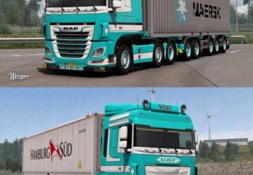DAF XF Euro 6 Stebo Transport Skin Pack version 1.0 for Euro Truck Simulator 2 (v1.43.x)