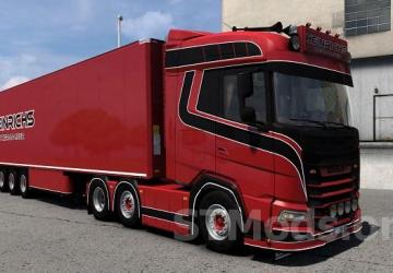 DAF XG Heinrichs Thermoliner version 3.0 for Euro Truck Simulator 2 (v1.54.x)