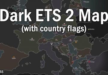 Dark Background Map version 1.0 for Euro Truck Simulator 2 (v1.54.x)
