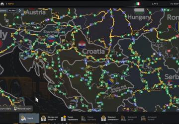 Dark Background Map version 1.0 for Euro Truck Simulator 2 (v1.54.x)