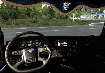 Dark brown Interior Scania 2016 version 0.8 beta for Euro Truck Simulator 2 (v1.40.x)