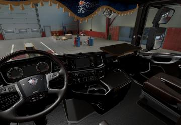 Dark brown Interior Scania 2016 version 0.8 beta for Euro Truck Simulator 2 (v1.40.x)