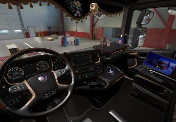 Dark Interior for Scania S/R 2016 version 1.1 for Euro Truck Simulator 2 (v1.39.x, - 1.41.x)