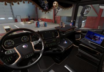 Dark Interior for Scania S/R 2016 version 1.1 for Euro Truck Simulator 2 (v1.39.x, - 1.41.x)