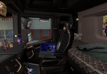 Dark Interior for Scania S/R 2016 version 1.1 for Euro Truck Simulator 2 (v1.39.x, - 1.41.x)
