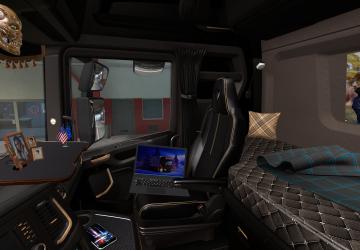 Dark Interior for Scania S/R 2016 version 1.1 for Euro Truck Simulator 2 (v1.39.x, - 1.41.x)
