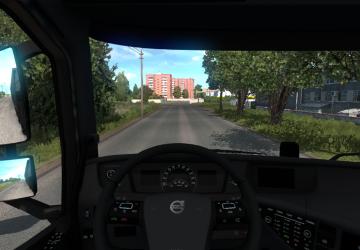 Dark Interior for Volvo FH16 2012 version 1.0 for Euro Truck Simulator 2 (v1.39.x)