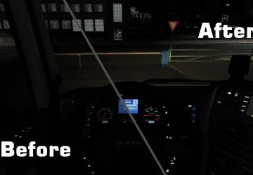 Dashboard Brightness version 1.0 for Euro Truck Simulator 2 (v1.36.x)