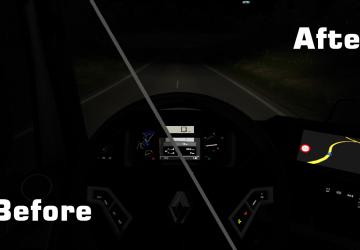 Dashboard Brightness version 1.0 for Euro Truck Simulator 2 (v1.36.x)