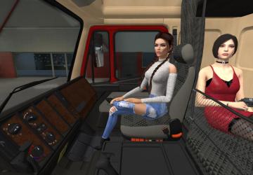Female Passengers, Accessories for Mercedes Benz Sk v1.0 for Euro Truck Simulator 2 (v1.46-1.47)
