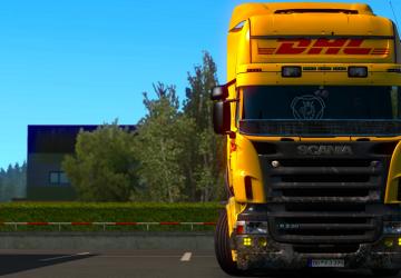 Dirty DHL Skin for Scania RJL version 1.0 for Euro Truck Simulator 2 (v1.37.x)
