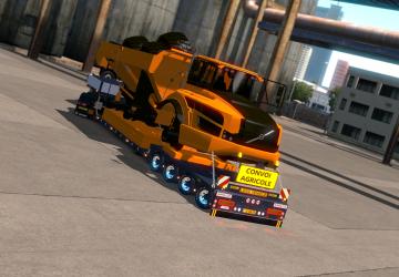 Doll Trailer 4axled With Dumper Orange version 1.0 for Euro Truck Simulator 2 (v1.34.x, 1.35.x)